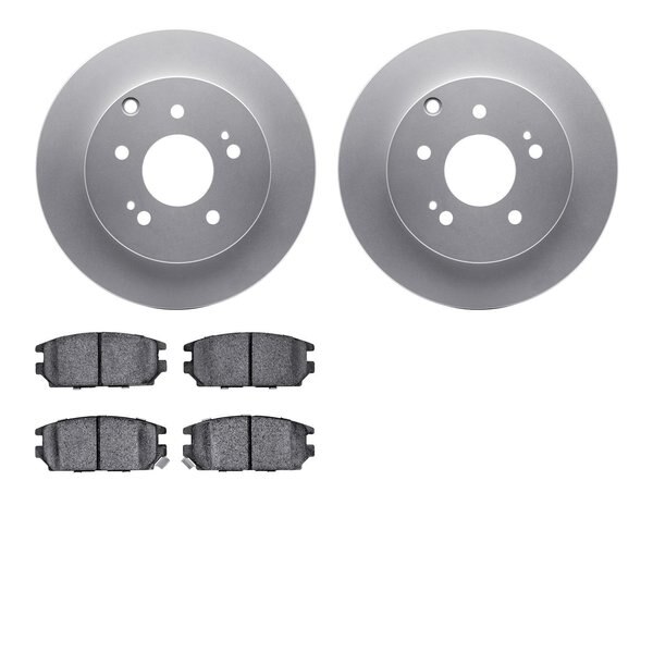 4302-72013, Geospec Rotors with 3000 Series Ceramic Brake Pads, Silver